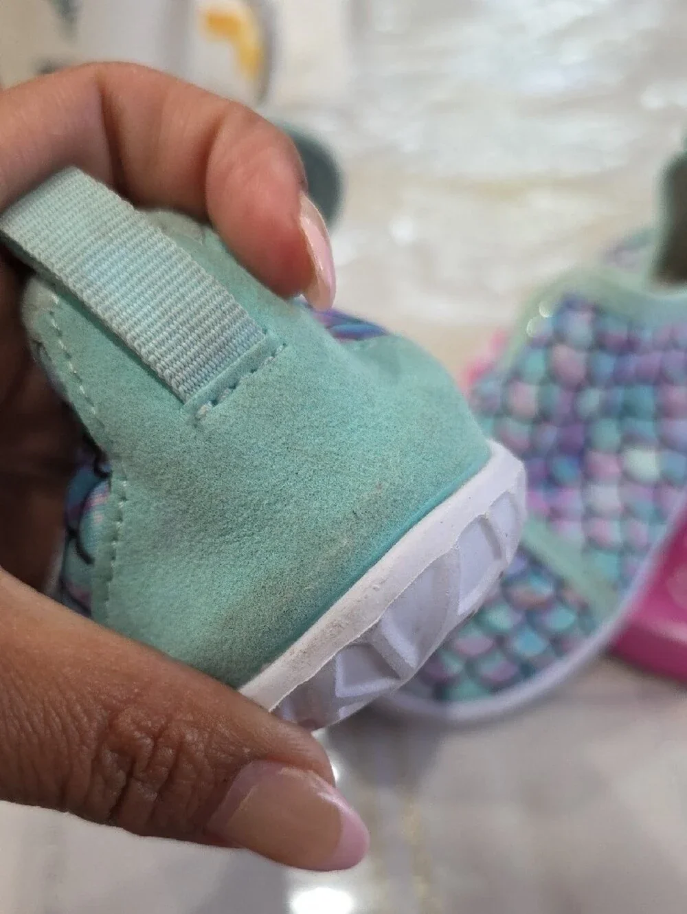 Kids Mermaid-Scale Water Shoes - Teal/Purple/Pink